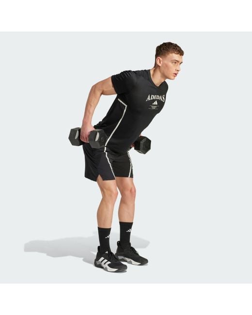 Adidas Black Designed-For-Training Legacy Shorts for men