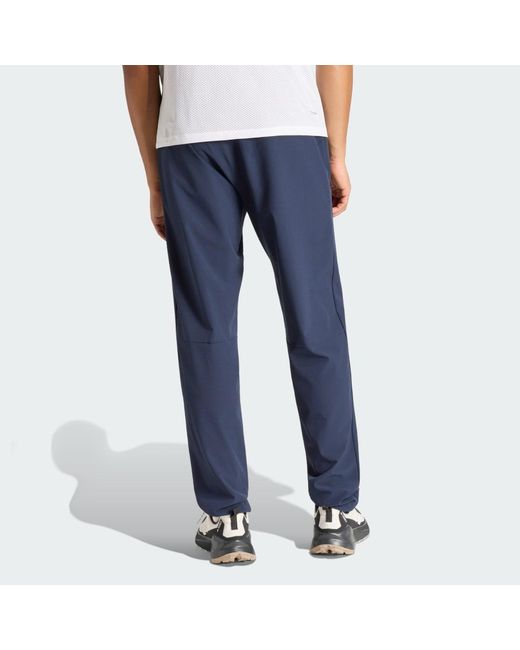 Adidas Blue Multi Essentials Stretch Joggers for men