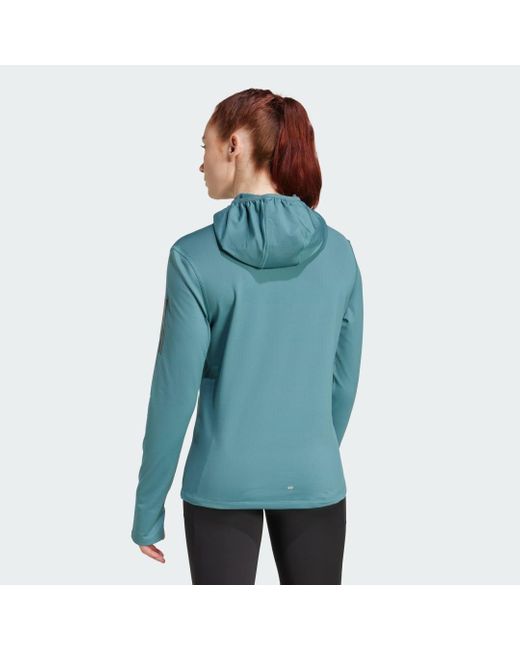 Capucha Con Cremallera Hasta El Pecho Own The Run Winterized Adidas de color Blue