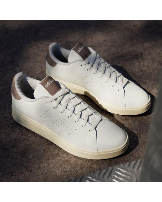 Adidas White Advantage Base 2.0 Shoes