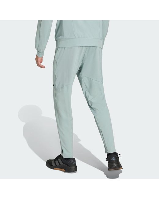 Adidas Blue D4T Workout Joggers for men
