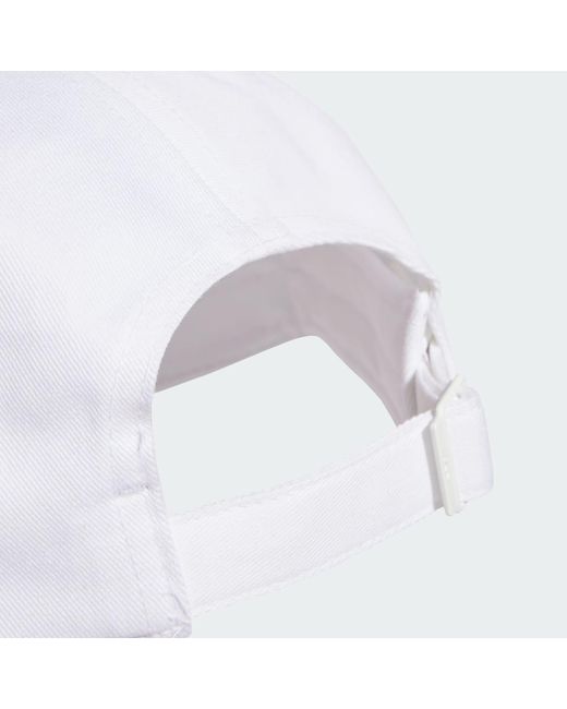 Adidas White Adicolor Classic Trefoil Baseball Cap