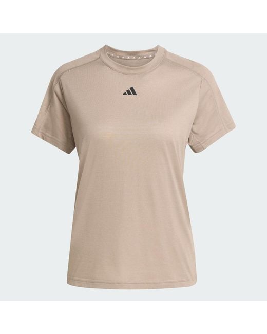 Adidas Blue Aeroready Train Essentials Minimal Branding Crewneck Tee