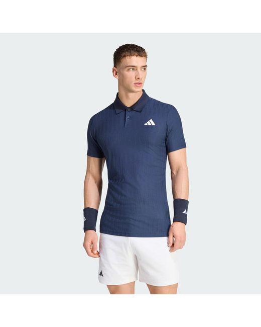 Adidas Blue Tennis Climacool+ Airchill Freelift Polo Shirt for men
