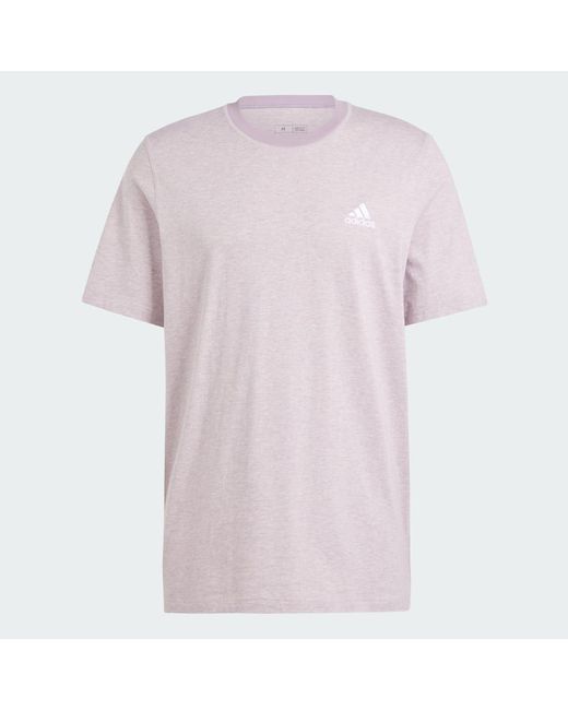Adidas Pink Seasonal Essentials Mélange T-Shirt for men