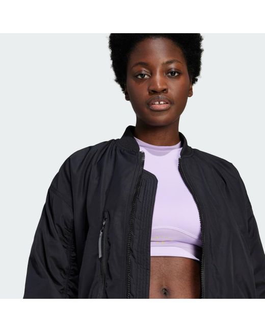 Adidas cropped bomber jacket 2025