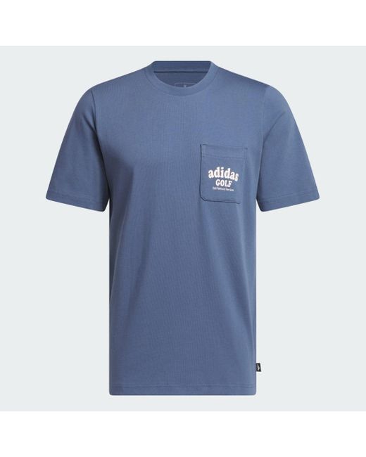 T-Shirt Ball Retrieval Graphic Pocket di Adidas in Blue da Uomo