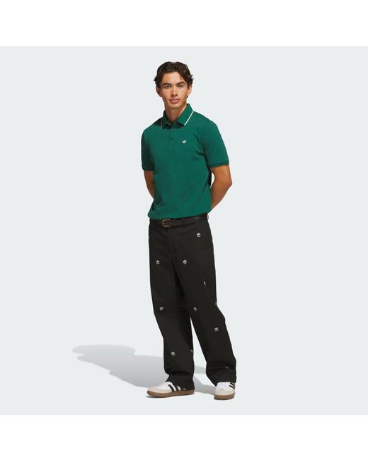 Adidas Black Originals Loose Embroidered Pant for men