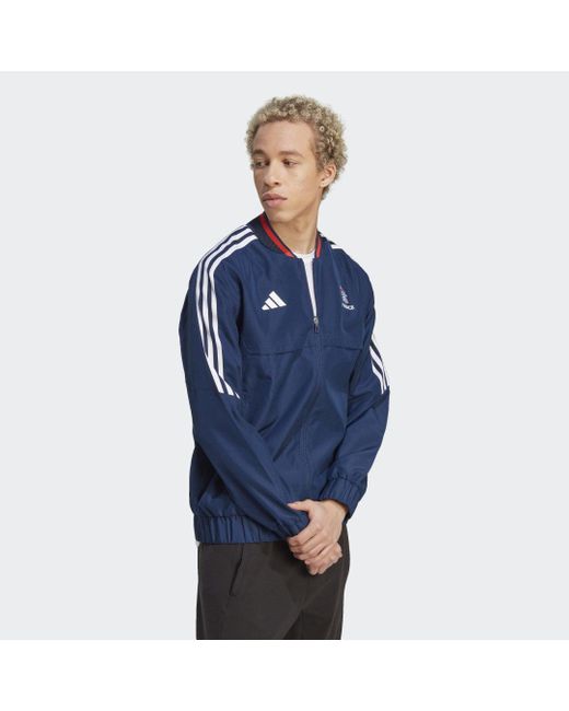 Adidas Blue France Handball Anthem Jacket for men