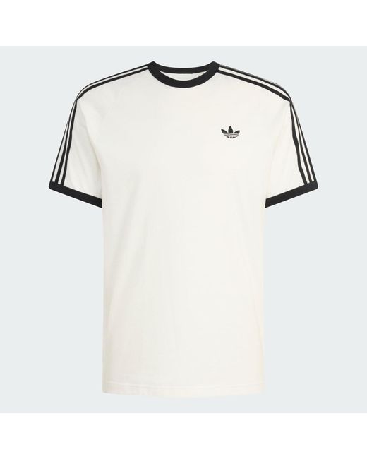Adidas White 3-Stripes T-Shirt for men