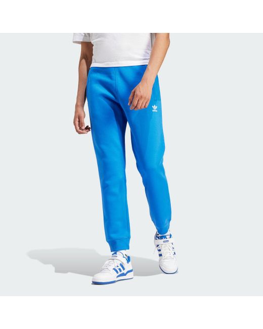 Adidas Blue Trefoil Essentials Joggers for men