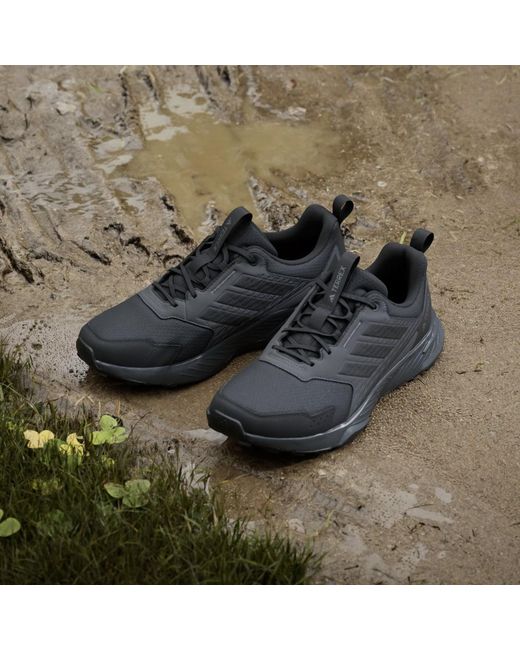 Adidas Black Tracefinder Trail Running Shoes for men