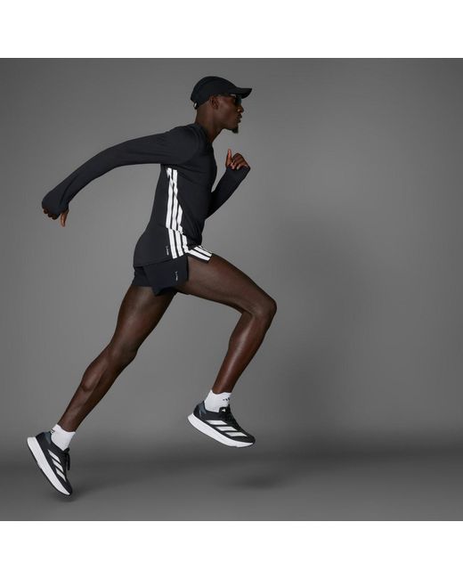 Adidas Black Adizero Running Gel Pocket Shorts for men