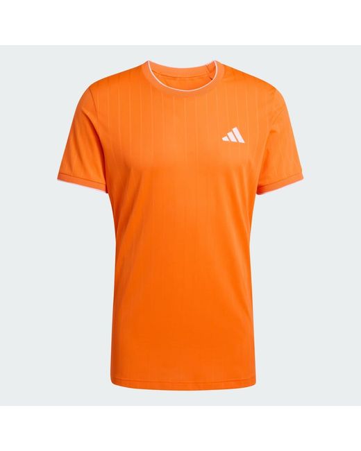 Adidas Orange Tennis Climacool+ Freelift T-Shirt Pro T-Shirt for men