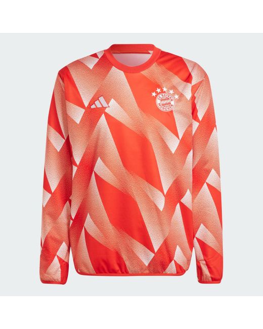 Adidas Red Fc Bayern Pre-Match Warm Top for men