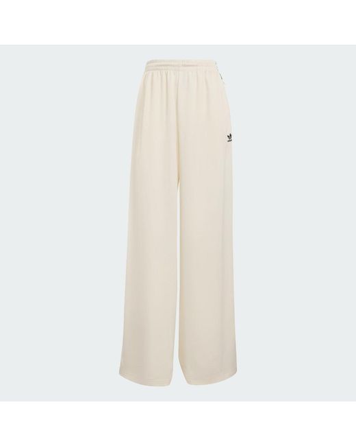 Adidas Black Adicolor Satin Wide Leg Track Joggers