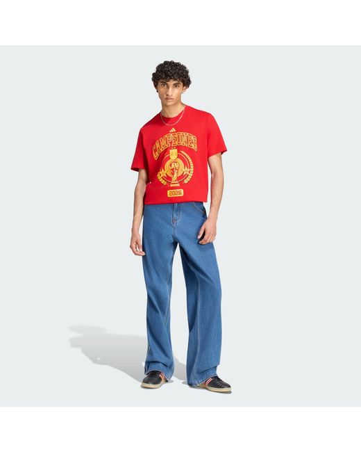 Adidas Red Spain Home Wc26 Winner T-Shirt for men