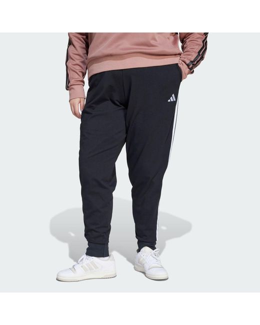 Adidas Blue Essentials 3-Stripes Jogger Pants (Plus Size)