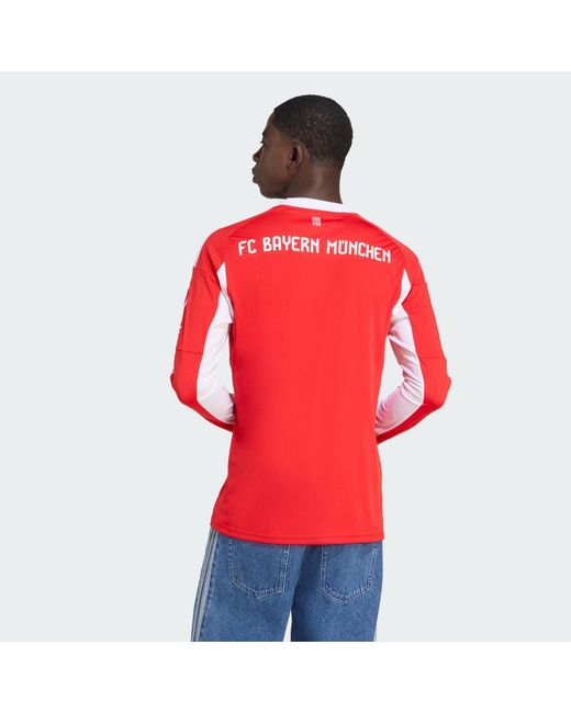 Adidas Red Fc Bayern 25/26 Long Sleeve Home Jersey for men