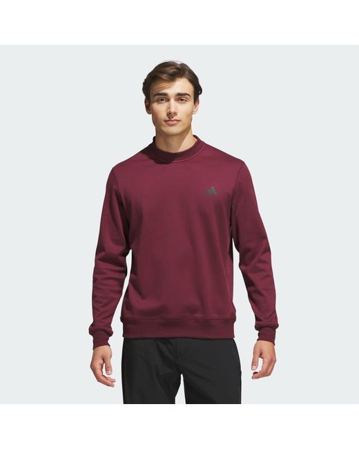 Adidas Red Ultimate365 Climawarm Crewneck Sweatshirt for men