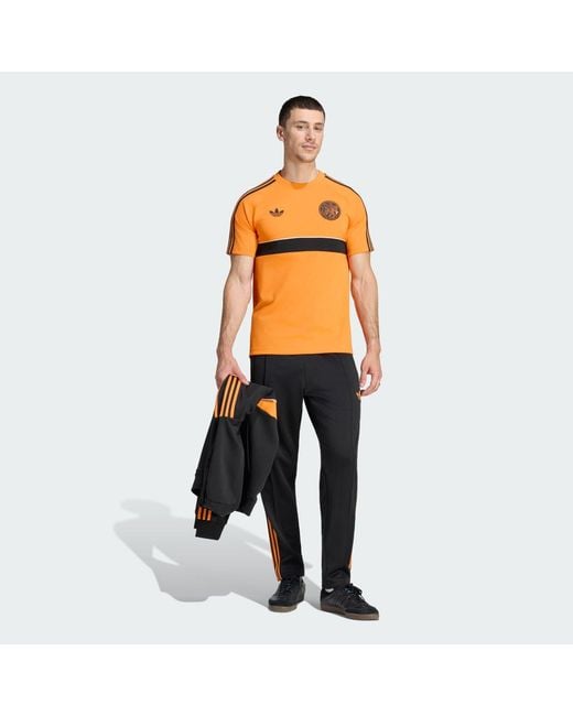 Adidas Orange Ajax Amsterdam Originals T-Shirt for men