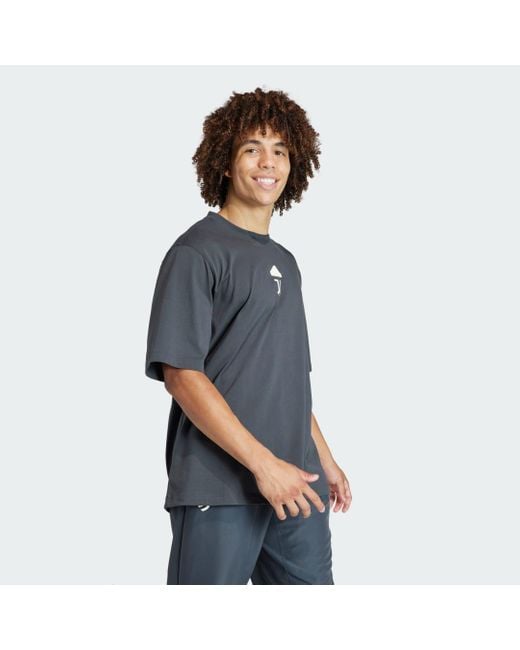 Adidas Blue Juventus Lfstlr Oversized T-shirt for men