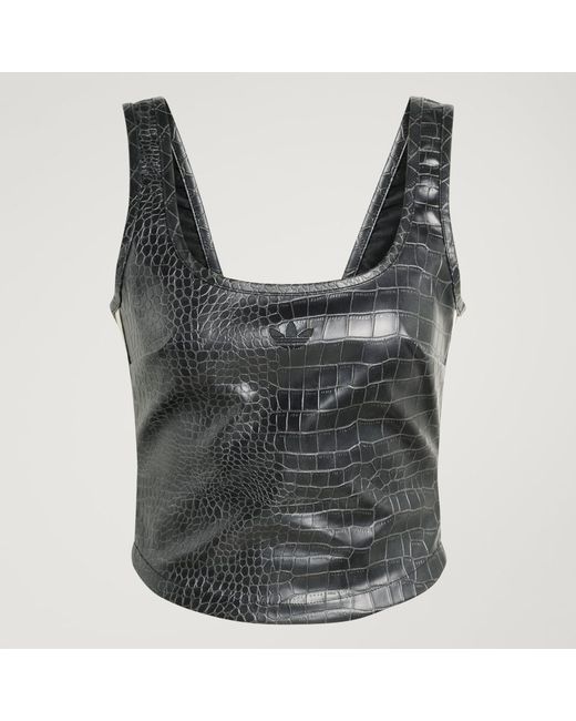 Adidas Blue Pleather Corset