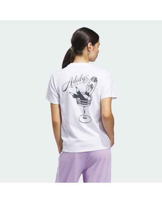 Adidas White Mind Body &Amp; Spirit(S) Graphic T-Shirt