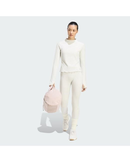 Adidas White All Me Winterized Long Sleeve T-Shirt