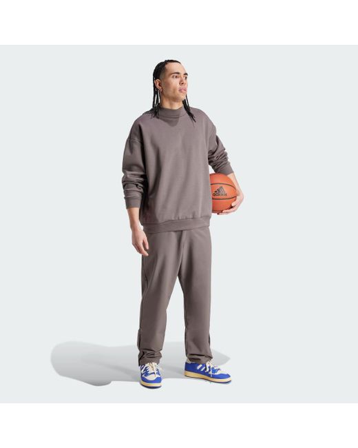 Adidas Brown Basketball Snap Pants
