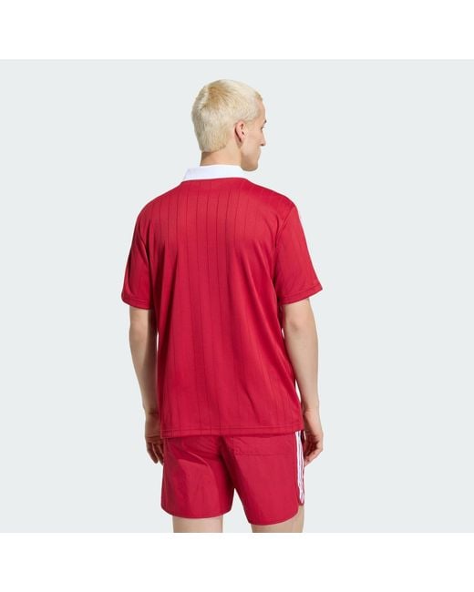 Adidas Originals Red Jersey Adidas Drop Needle Jersey Team Victory for men
