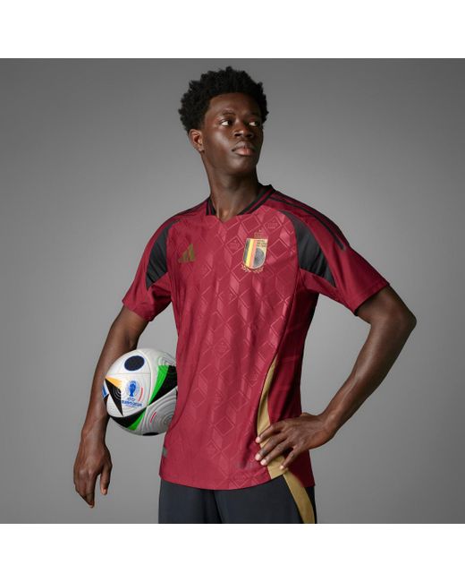 Adidas Red Belgium 2024 Home Authentic Jersey for men