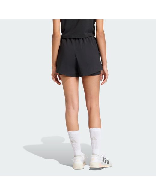 Adidas Black D4T Workout Go To 2In1 Shorts