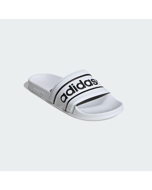 Adidas Adilette Slide in White für Herren