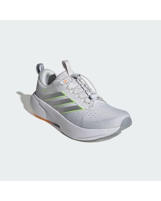 Adidas White Supernova Rise 3 Adaptive Running Shoes for men