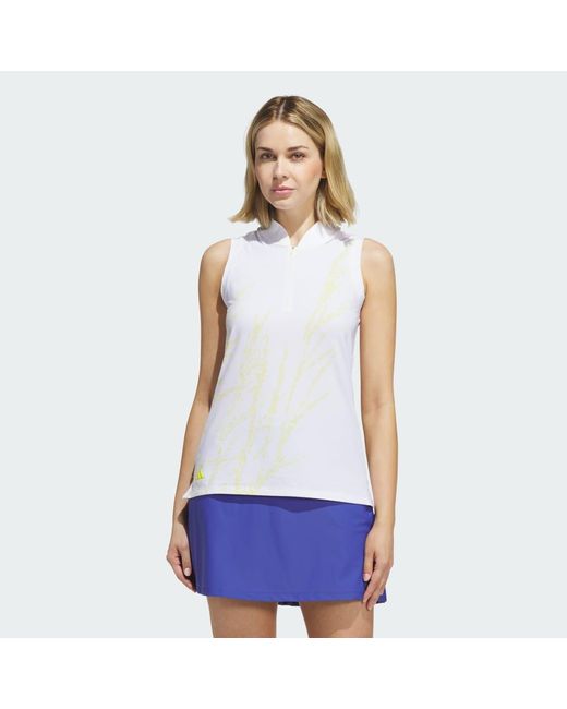 Adidas White Ultimate365 Tour Cool Feeling Fescue Polo Shirt
