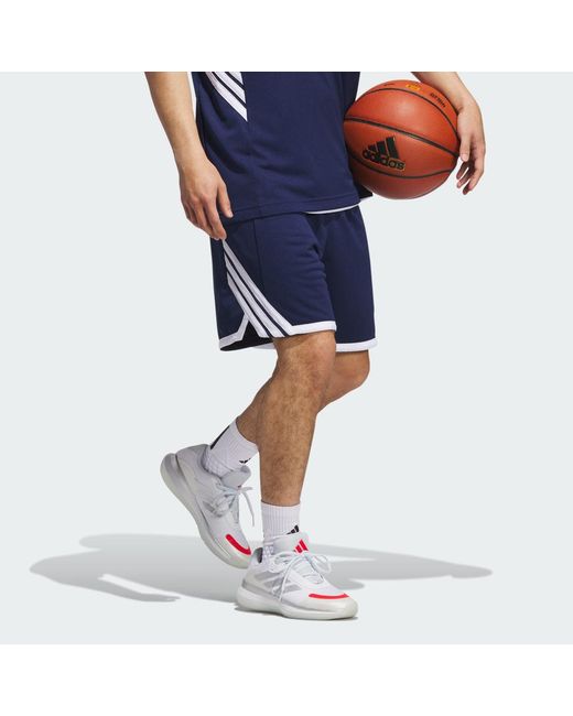Adidas Blue 3G Speed Basketball Aeroready Shorts for men