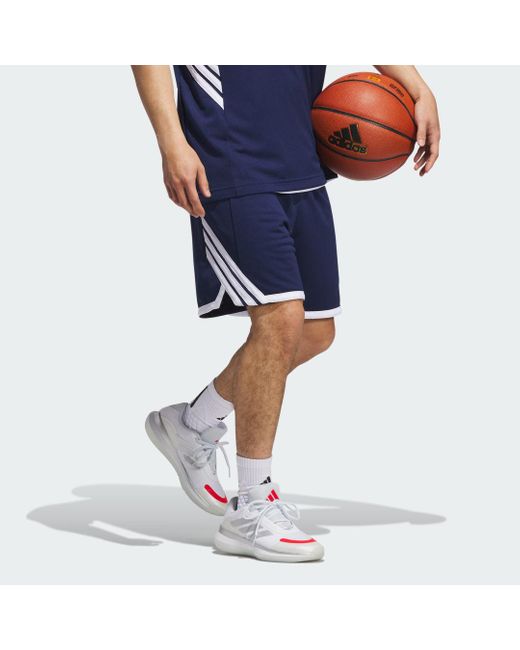 Pantaloncini 3G Speed Reversibili Basketball Aeroready di Adidas in Blue da Uomo