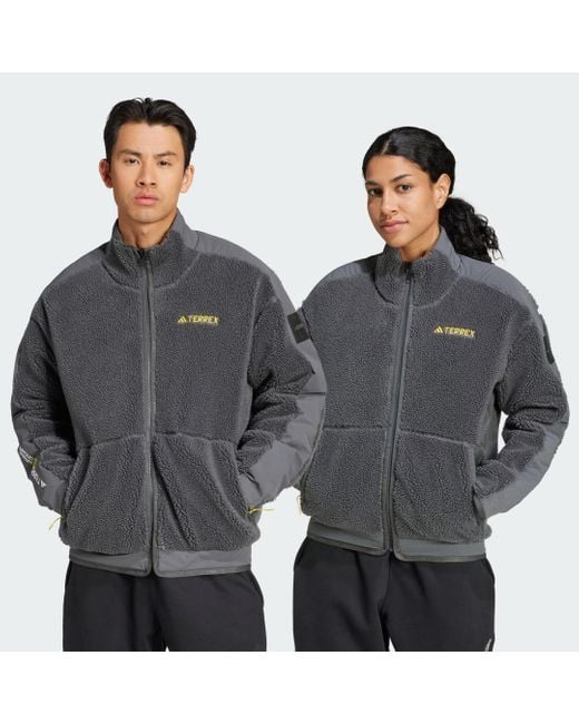 Adidas Gray National Geographic High Pile Jacket (Gender Neutral)