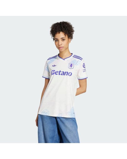 Adidas White Aston Villa Fc 25/26 Third Jersey