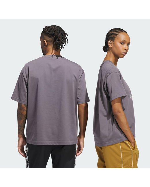 Adidas Purple Originals Basketball Courtside T-Shirt