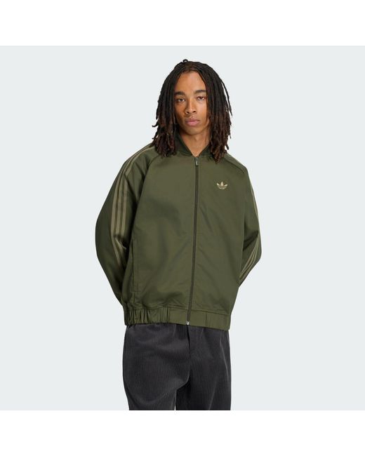 Adidas Green Sst Adicolor Classics Cotton Twill Track Top for men