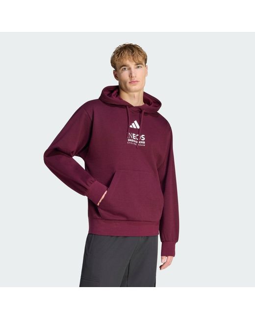 Adidas Purple Essentials Fleece Hoodie Ineos Grenadiers for men