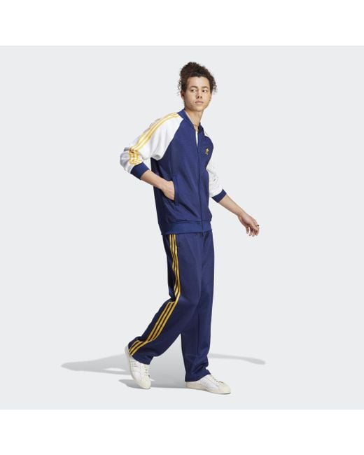 Track Pants Adicolor Classics+ Wide Leg di Adidas in Blue da Uomo