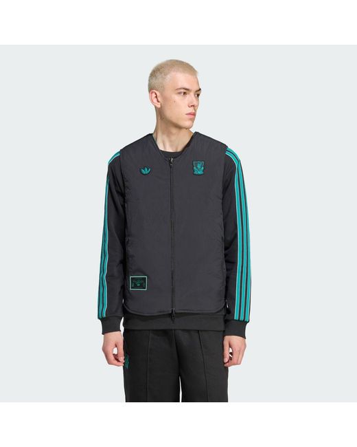 Adidas Blue Liverpool Fc Terrace Icons Vest for men