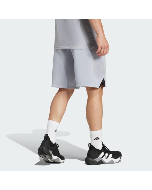Adidas Blue Designed For Training Knit Shorts for men