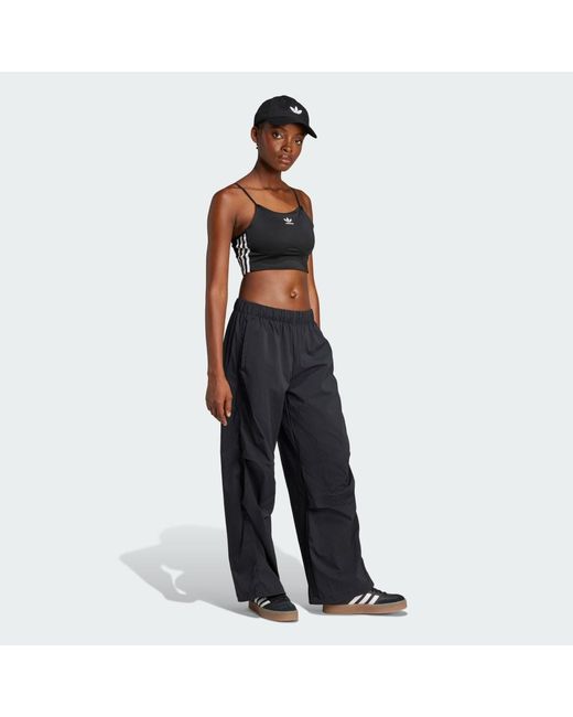 Adidas Black Essentials Ripstop Parachute Pants