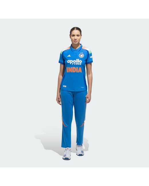 Adidas Blue India Cricket Odi Jersey W