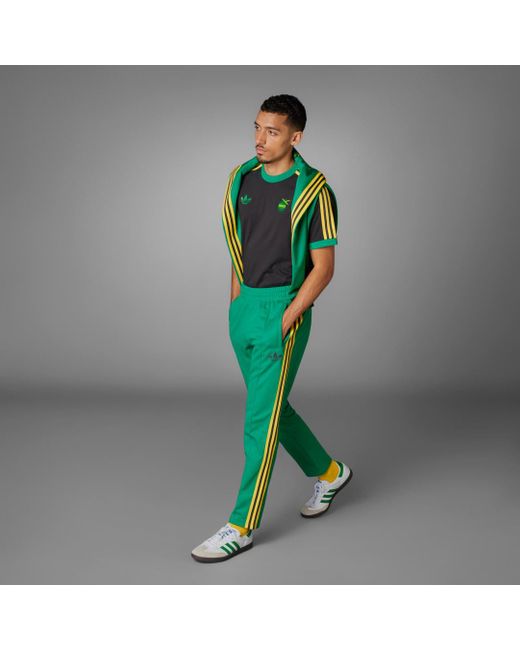 Adidas Green Jamaica Adicolor 3-stripes T-shirt