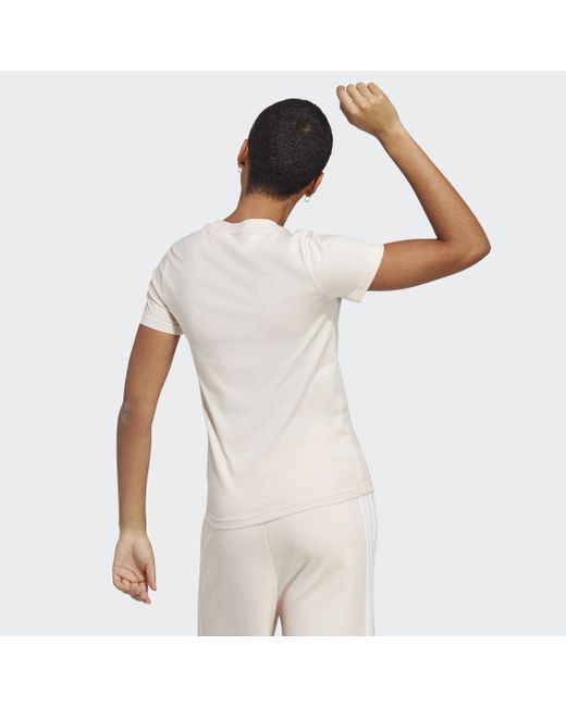 Adidas White Essentials Slim Logo T-Shirt